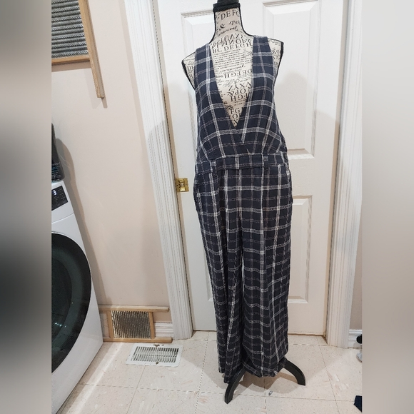 Free People Pants - Free People Size 8 Plaid Women's Jumpsuit